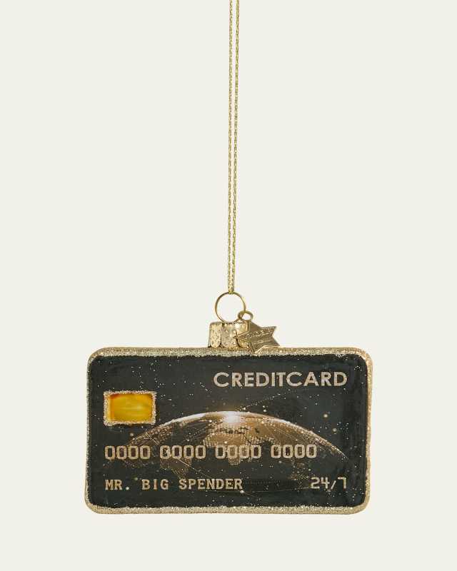 Black Credit Card Christmas Ornament